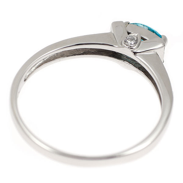 Pt900 ブラジル産 パライバトルマリン ダイヤモンド リング 0.17ct D0.22ct