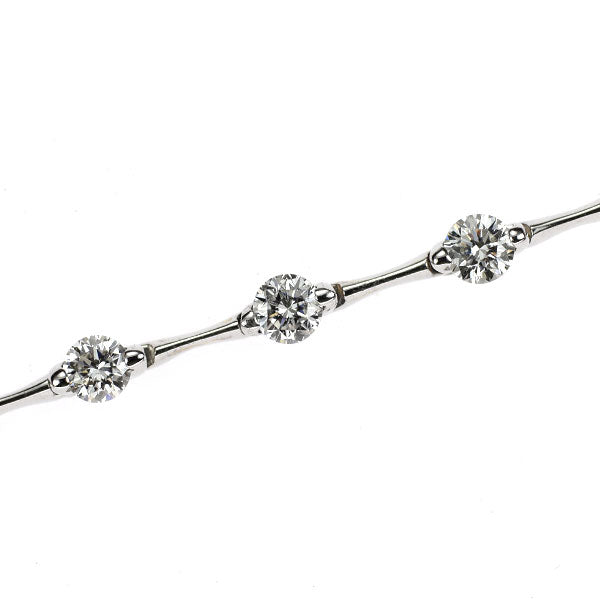 K18WG ダイヤモンド ネックレス 3.00ct