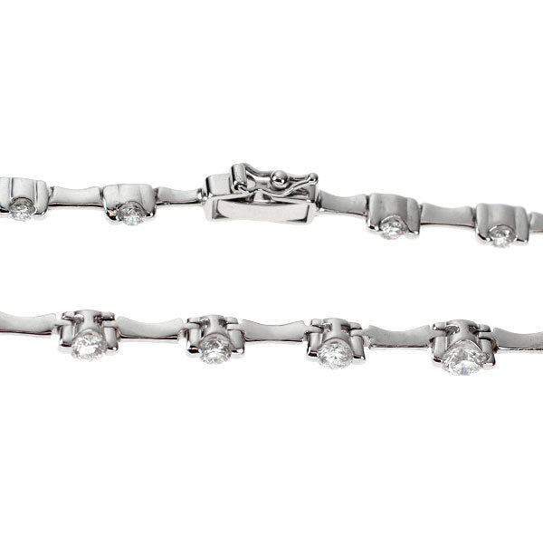 K18WG ダイヤモンド ネックレス 3.00ct