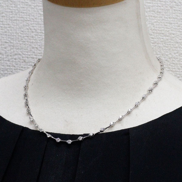 K18WG ダイヤモンド ネックレス 3.00ct