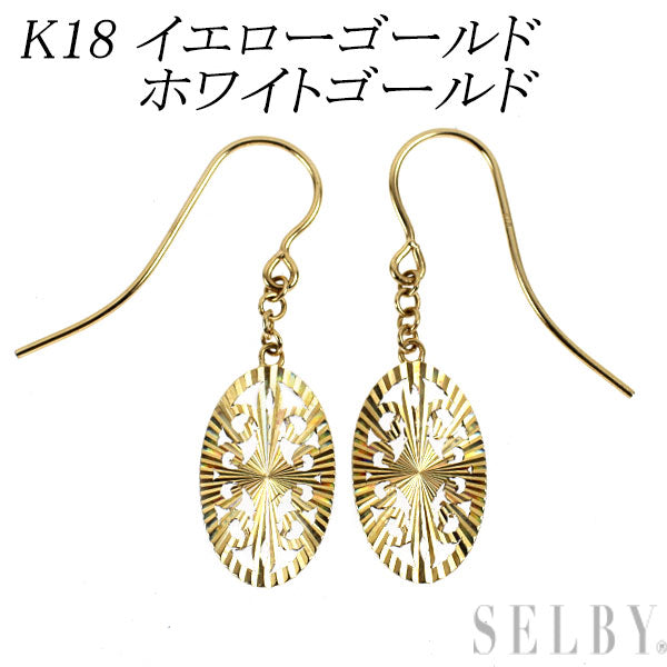 K18YG/WG デザイン ピアス
