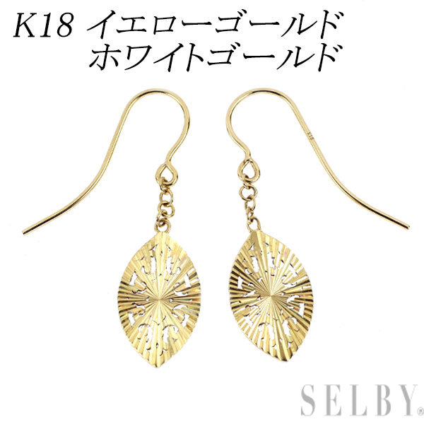 K18YG/WG デザイン ピアス