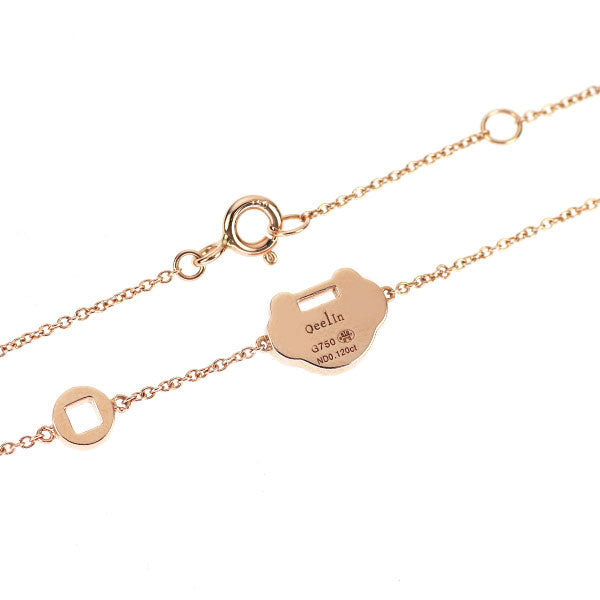 Qeelin/キーリン K18PG レッドアゲート ダイヤモンド ブレスレット D0.120ct Yu Yi