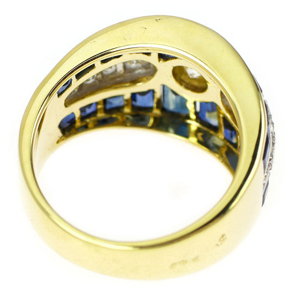 K18YG/WG ダイヤモンド サファイア リング 0.50ct S2.50ct