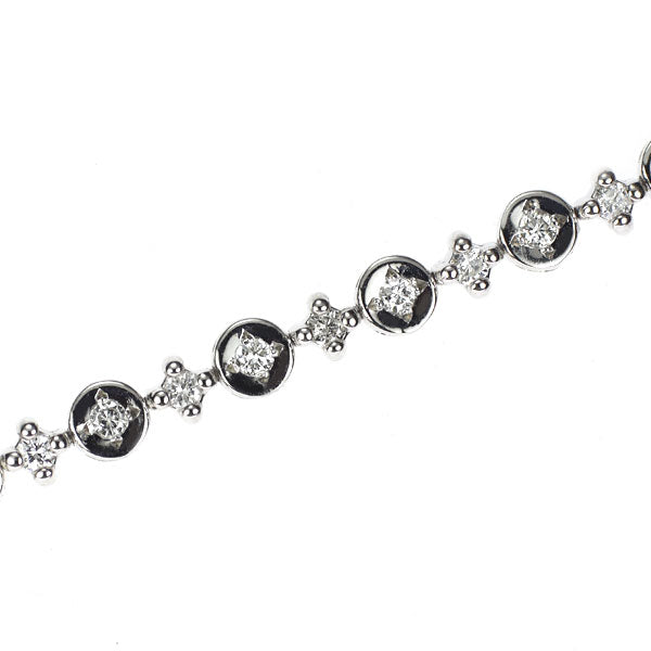 K18WG ダイヤモンド テニスレスレット 1.00ct
