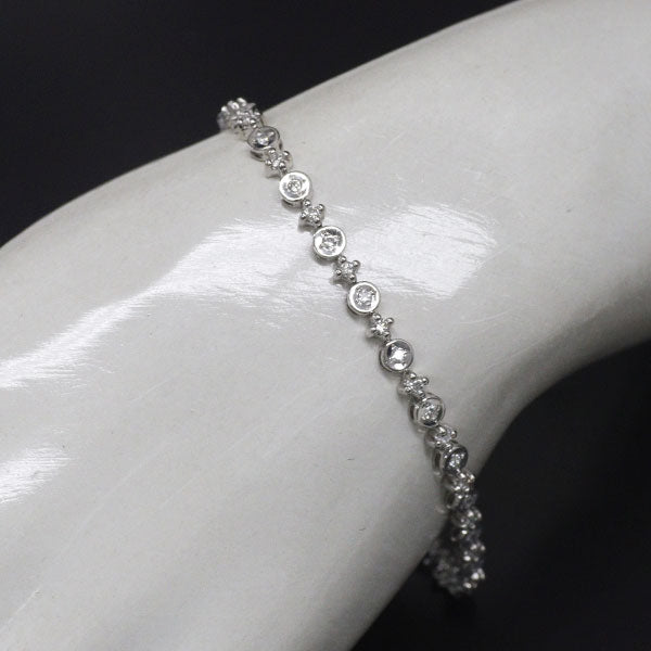 K18WG ダイヤモンド テニスレスレット 1.00ct