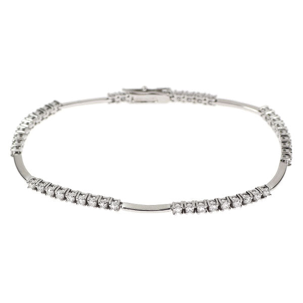 DTC K18WG ダイヤモンド ブレスレット 1.50ct LINE