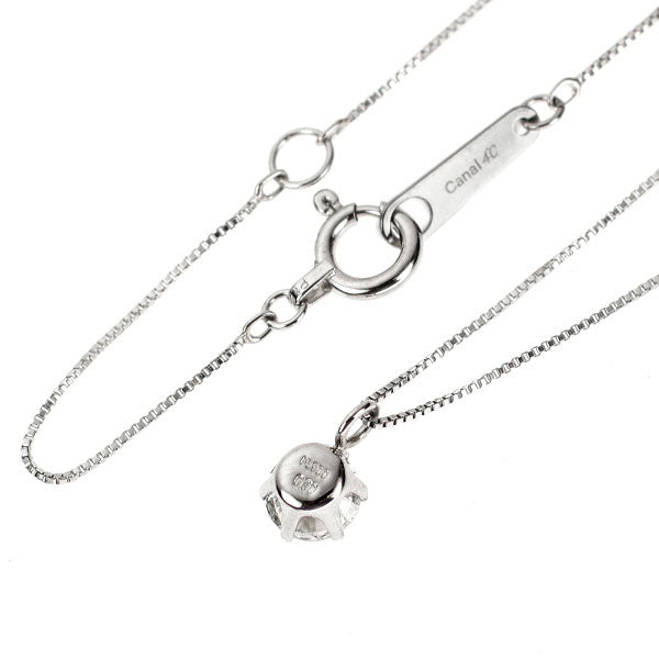 カナル4℃ Pt900/ Pt850 ダイヤモンド ペンダントネックレス 0.30ct