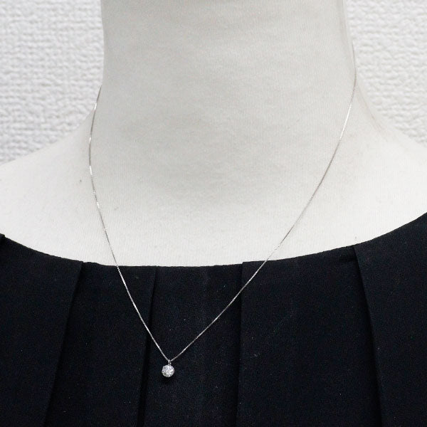 カナル4℃ Pt900/ Pt850 ダイヤモンド ペンダントネックレス 0.30ct