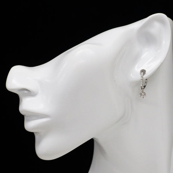 K18WG ダイヤモンド ピアス 0.758ct D0.12ct