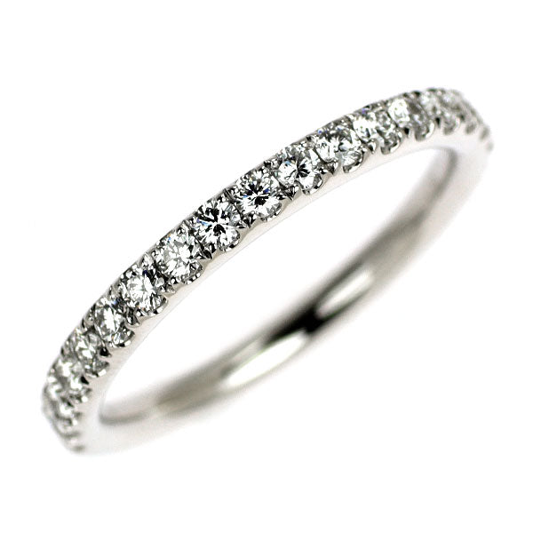 周生生 K18WG ダイヤモンド リング 0.38ct ハーフエタニティ