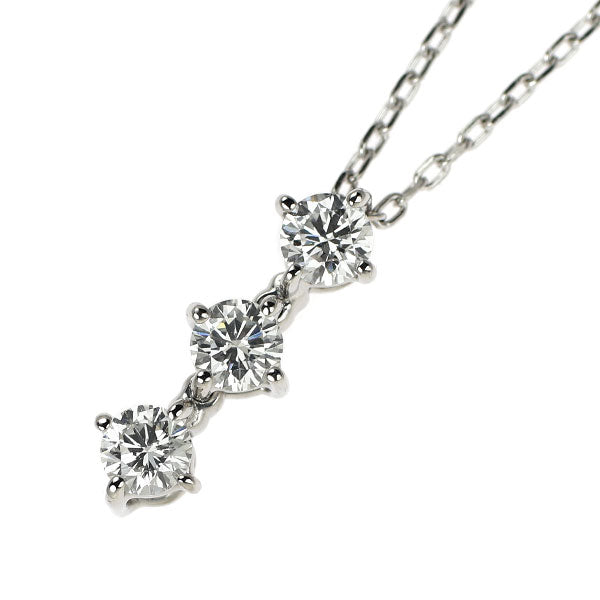 ヴァンドーム青山 Pt950/ Pt850 ダイヤモンド ペンダントネックレス 0.35ct スリーストーン