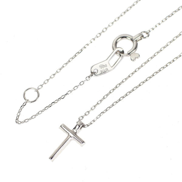 スタージュエリー K18WG ダイヤモンド ペンダントネックレス 0.03ct クロス