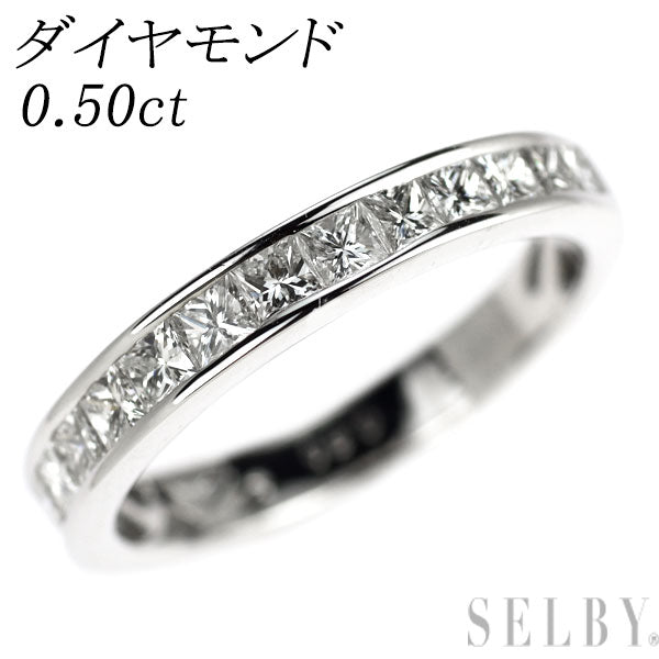 K18WG ダイヤモンド リング 0.50ct ハーフエタニティ