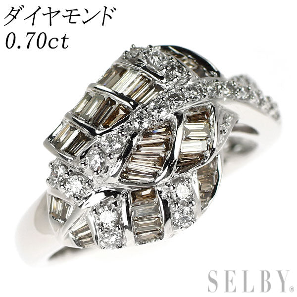 K18WG ダイヤモンド リング 0.70ct