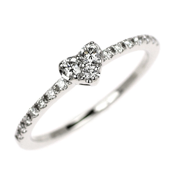 ポンテヴェキオ K18WG ダイヤモンド リング 0.18ct ハート
