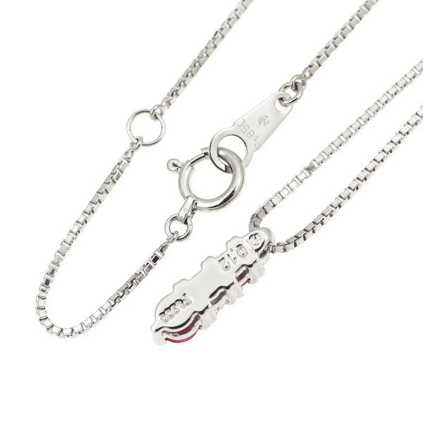 田崎真珠 Pt900/ Pt850 ルビー ダイヤモンド ペンダントネックレス D0.12ct