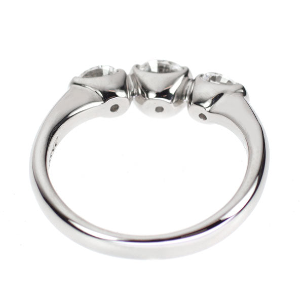 トリロジー Pt900 多面カット ダイヤモンド リング 1.05ct