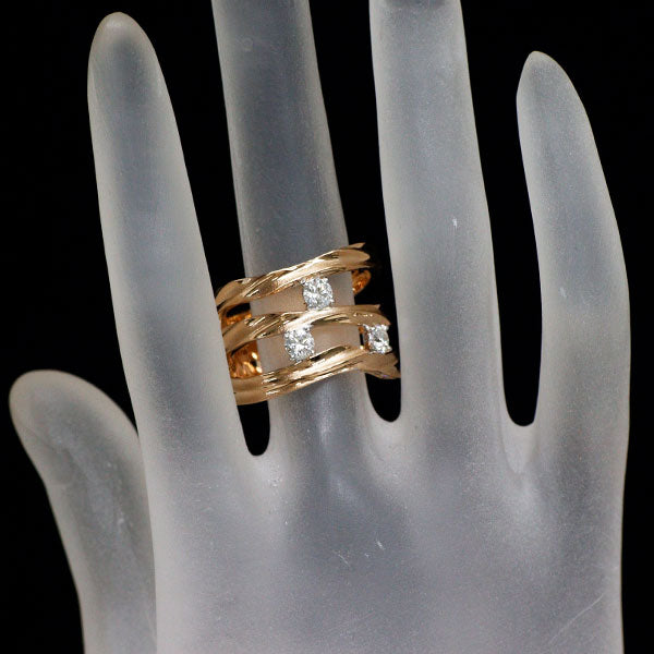 サバース K18PG/WG ダイヤモンド リング 0.62ct D0.60ct ナミブ