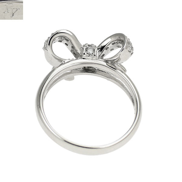 ポンテヴェキオ K18WG ダイヤモンド リング 0.45ct リボン