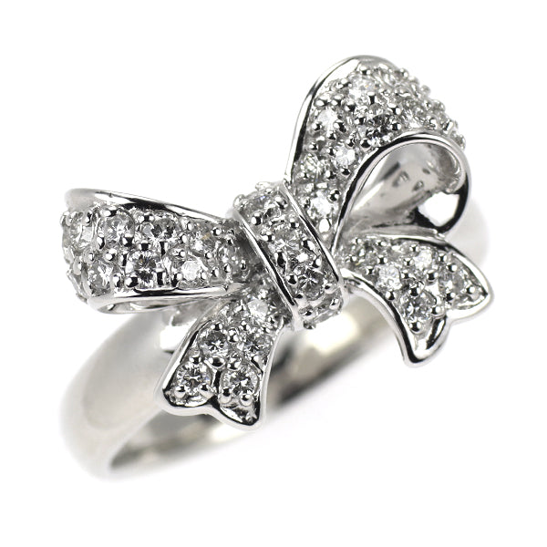 ポンテヴェキオ K18WG ダイヤモンド リング 0.45ct リボン