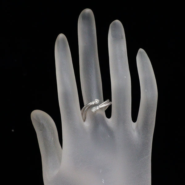 K18WG ダイヤモンド リング 0.40ct 可動式