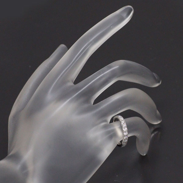 Pt950 ダイヤモンド リング 0.50ct ハーフエタニティ ピンキー
