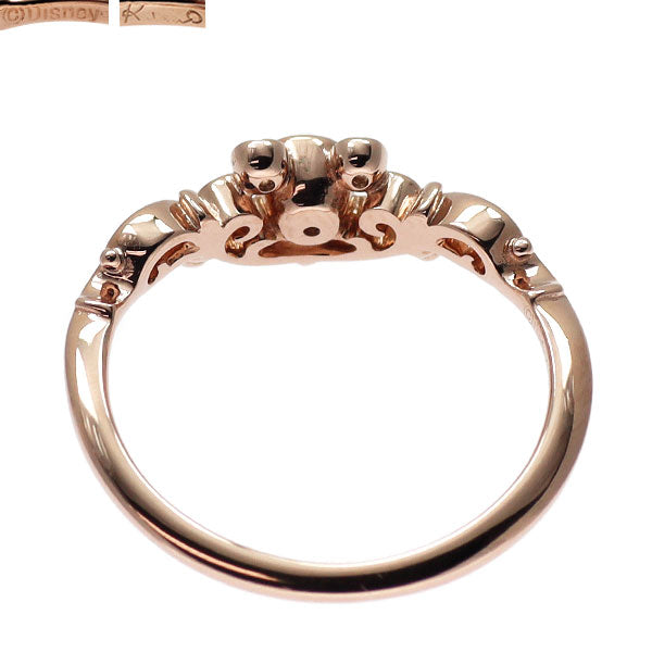 ケイウノ/ディズニー K18PG ダイヤモンド リング 0.178ct ミッキーマウス ハッピーティアラ
