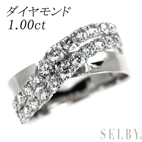 K18WG ダイヤモンド リング 1.00ct