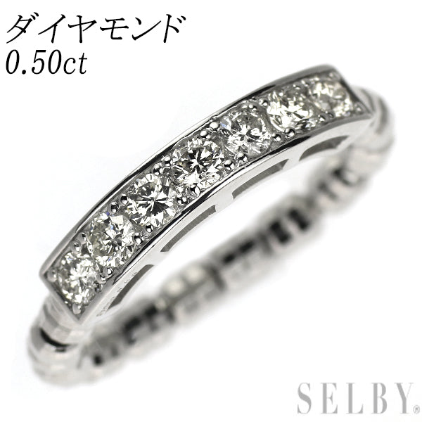 Pt950 ダイヤモンド リング 0.50ct 伸縮式 9号～ フリーサイズ