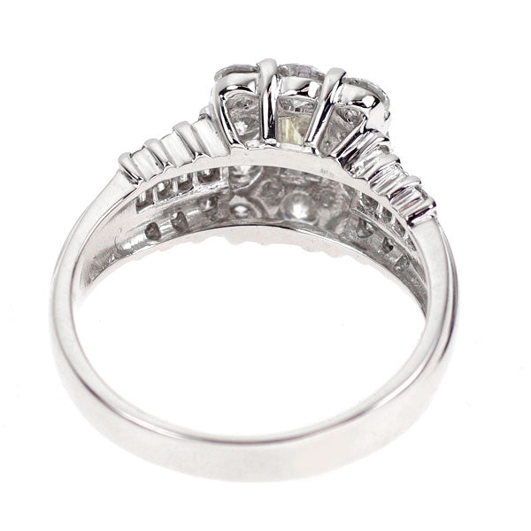 K18WG バケットカット ダイヤモンド リング 0.338ct D1.25ct