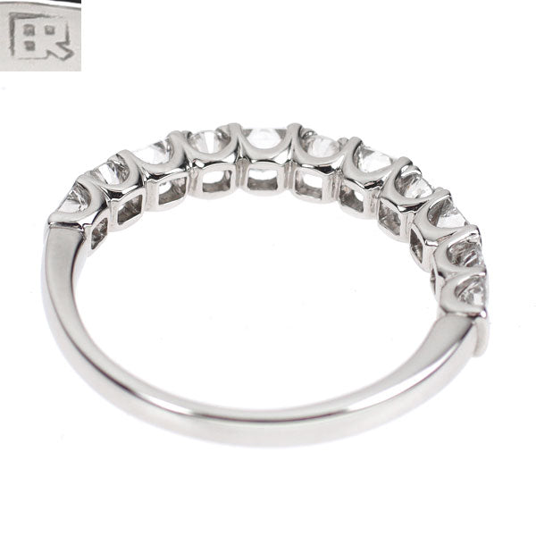 ブルーリバー Pt950 プリンセスカット ダイヤモンド リング 0.71ct D0.42ct ハーフエタニティ