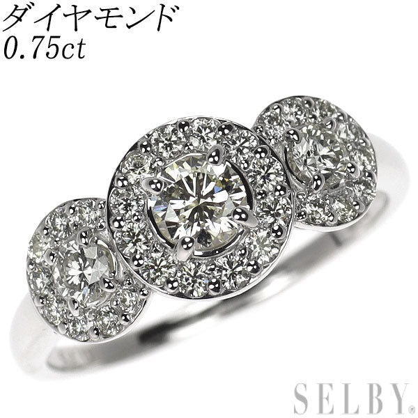 Pt950 ダイヤモンド リング 0.75ct
