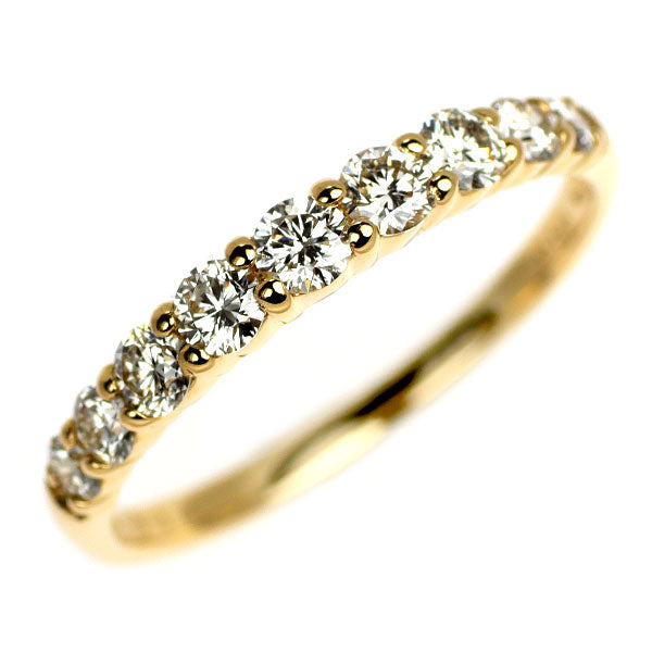 K18YG ダイヤモンド リング 0.50ct ハーフエタニティ