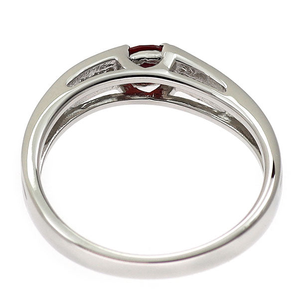 Pt900 非加熱 ピジョンブラッドルビー ダイヤモンド リング 0.26ct D0.04ct