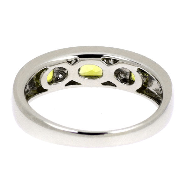 Pt900 カナリーイエロー トルマリン ダイヤモンド リング 0.59ct D0.17ct