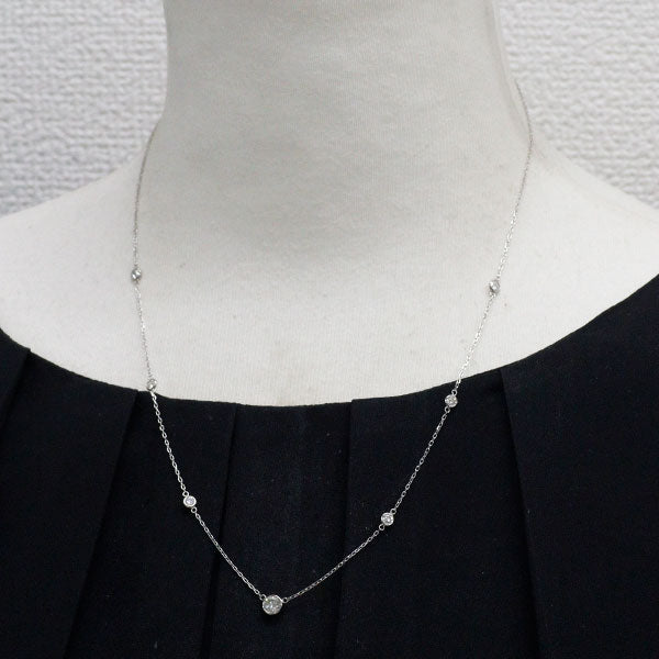 Pt850 ダイヤモンド ネックレス 1.019ct ステーション