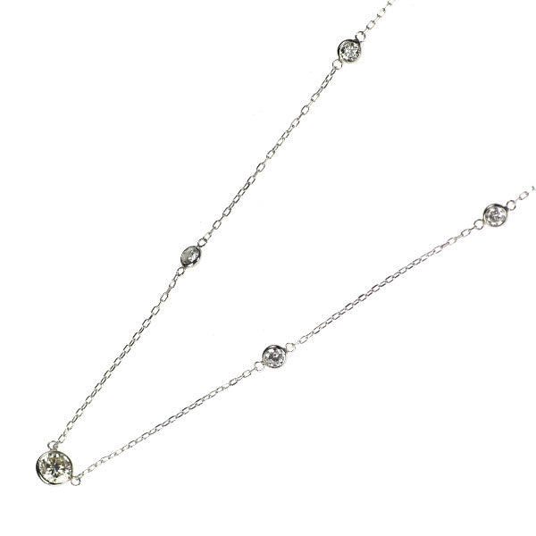 Pt850 ダイヤモンド ネックレス 1.019ct ステーション