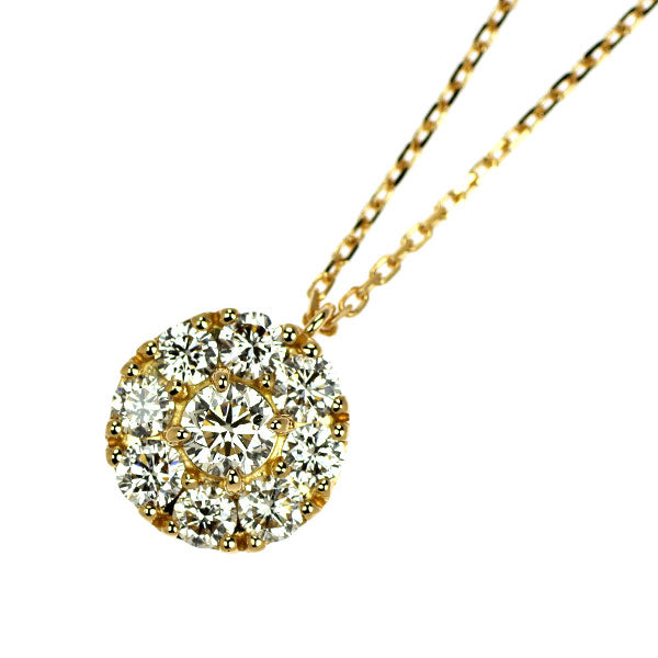 K18YG ダイヤモンド ペンダントネックレス 0.58ct