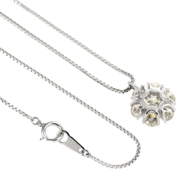 Pt900/ Pt850 ダイヤモンド ペンダントネックレス 2.04ct フラワー