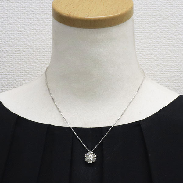 Pt900/ Pt850 ダイヤモンド ペンダントネックレス 2.04ct フラワー