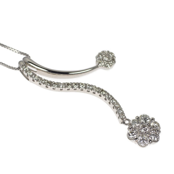 K18WG ダイヤモンド ペンダントネックレス 1.00ct