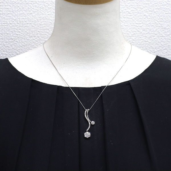 K18WG ダイヤモンド ペンダントネックレス 1.00ct