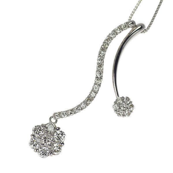 K18WG ダイヤモンド ペンダントネックレス 1.00ct