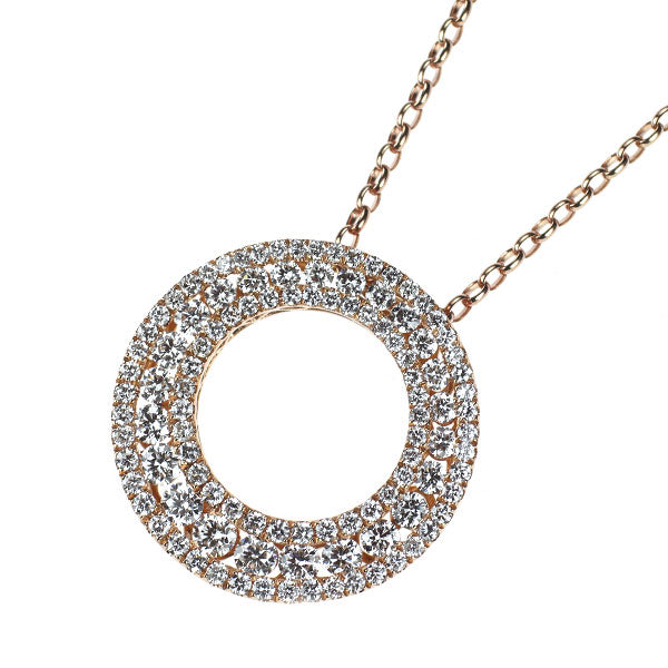 クイーン/Queen K18PG ダイヤモンド ペンダントネックレス 1.60ct