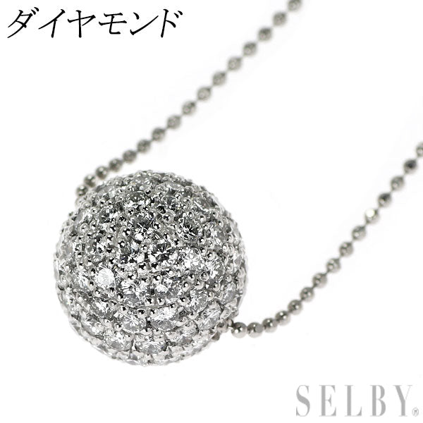 Pt850 ダイヤモンド ペンダントネックレス