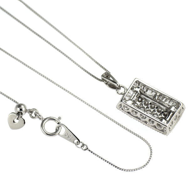 K18WG ダイヤモンド ペンダントネックレス 0.50ct