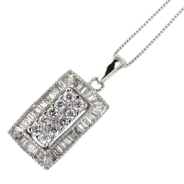 K18WG ダイヤモンド ペンダントネックレス 0.50ct