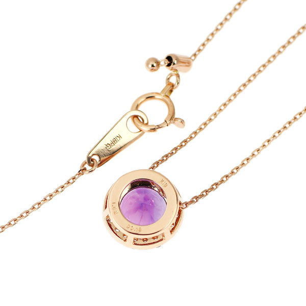 K18PG アメジスト ダイヤモンド ペンダントネックレス 1.62ct D0.18ct