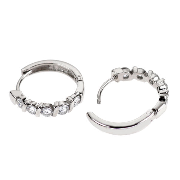 Pt900 ダイヤモンド ピアス 0.70ct フープ